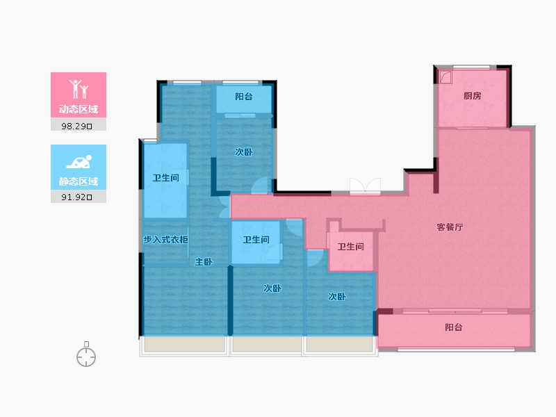 浙江省-杭州市-滨汇府-197.00-户型库-动静分区