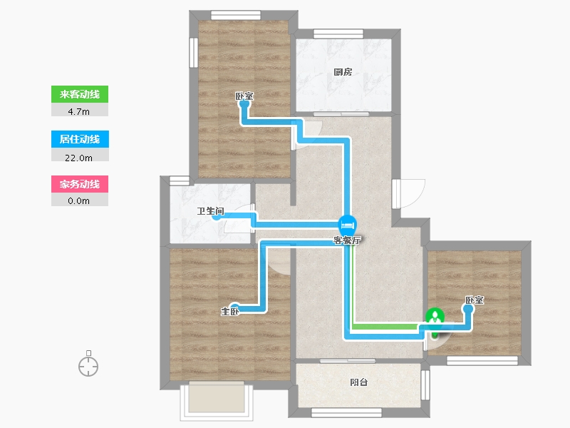 江苏省-南京市-招商兰溪谷-71.20-户型库-动静线