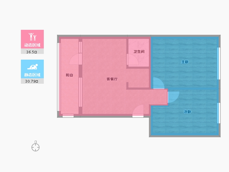 黑龙江省-哈尔滨市-康安小区-57.00-户型库-动静分区