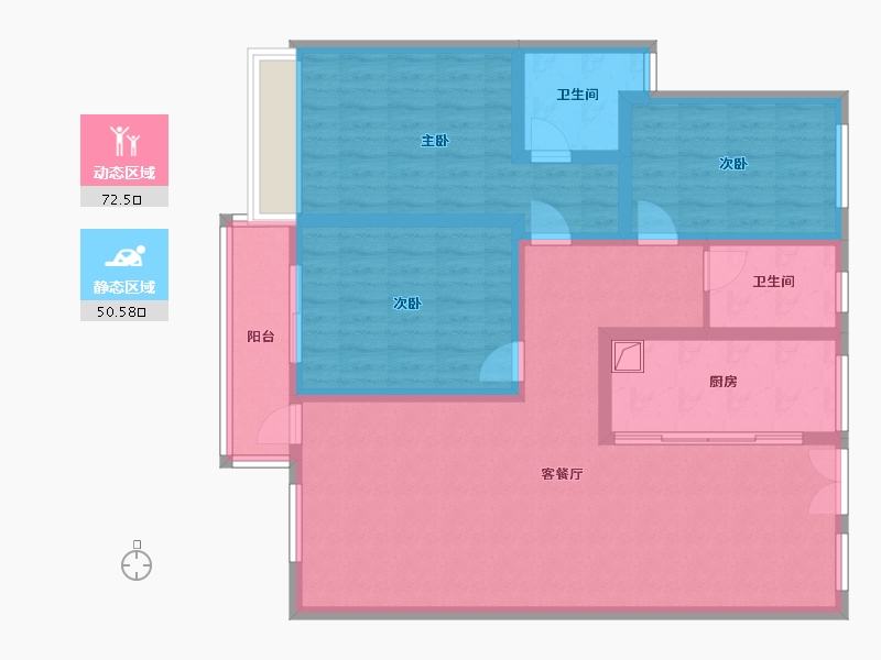 河南省-驻马店市-万博林地海湾-109.38-户型库-动静分区