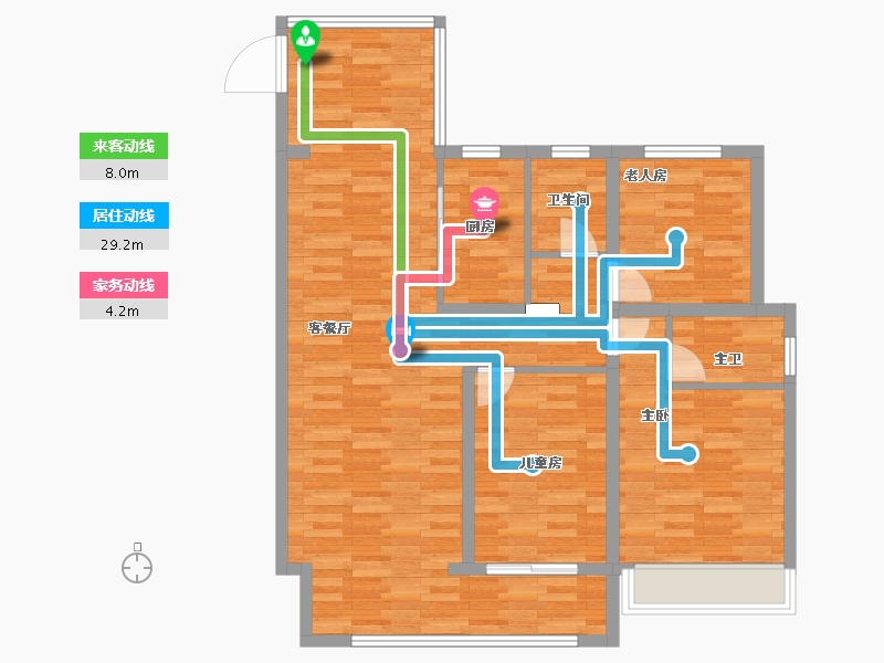 河南省-许昌市-鼎泰壹号院-121.07-户型库-动静线