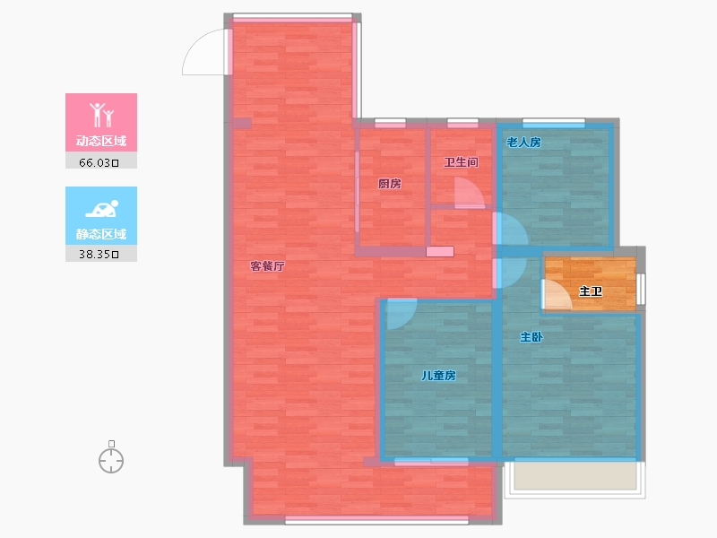 河南省-许昌市-鼎泰壹号院-121.07-户型库-动静分区