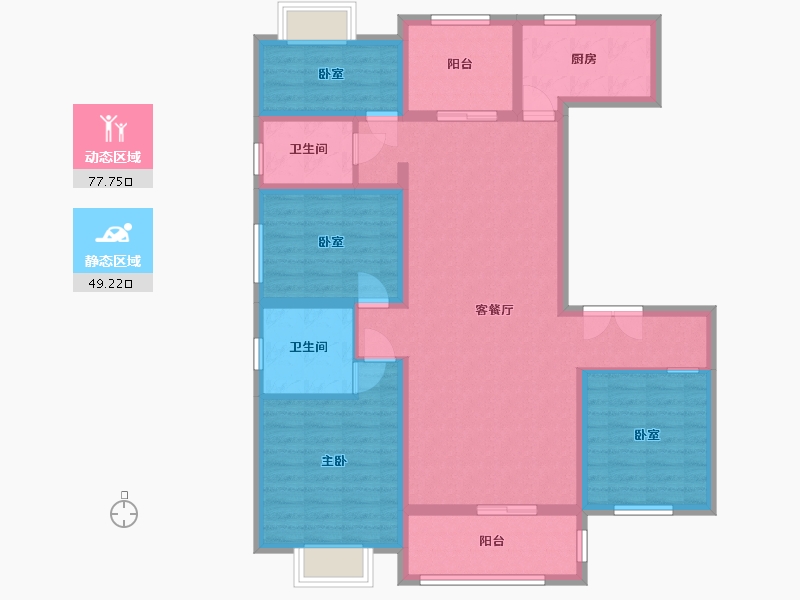 云南省-昆明市-江山阅-113.00-户型库-动静分区