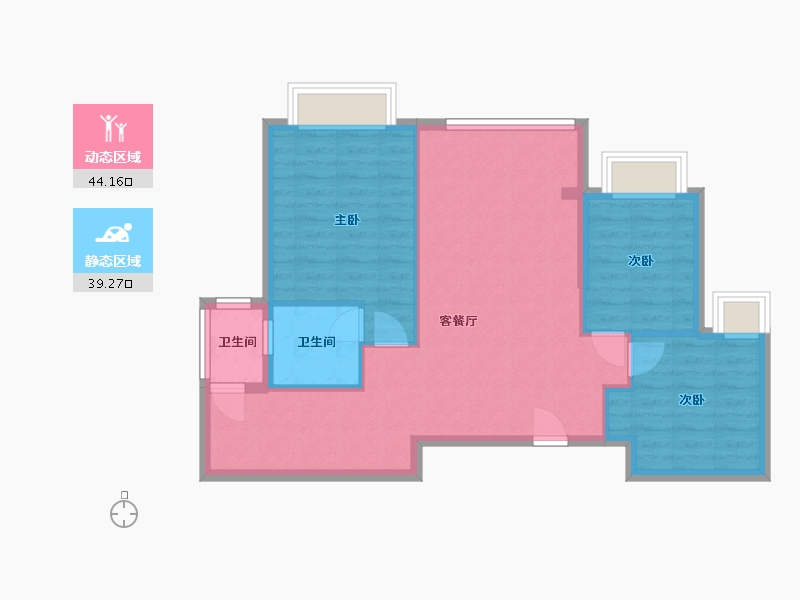 广西壮族自治区-百色市-恒大悦澜湾-72.00-户型库-动静分区