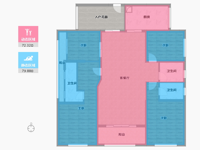 广东省-佛山市-依云天汇-北区-96.00-户型库-动静分区