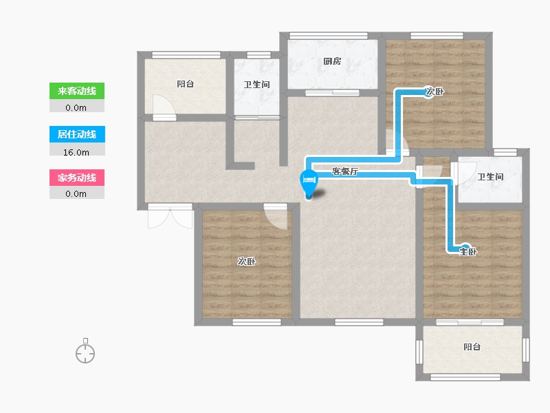 陕西省-宝鸡市-轩辕紫汀苑-113.59-户型库-动静线