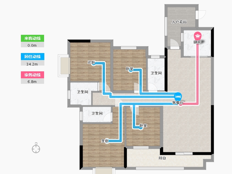 广西壮族自治区-百色市-华迅城-124.80-户型库-动静线