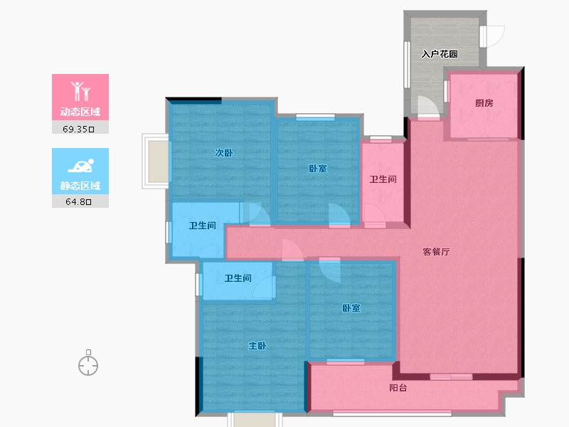 广西壮族自治区-百色市-华迅城-124.80-户型库-动静分区