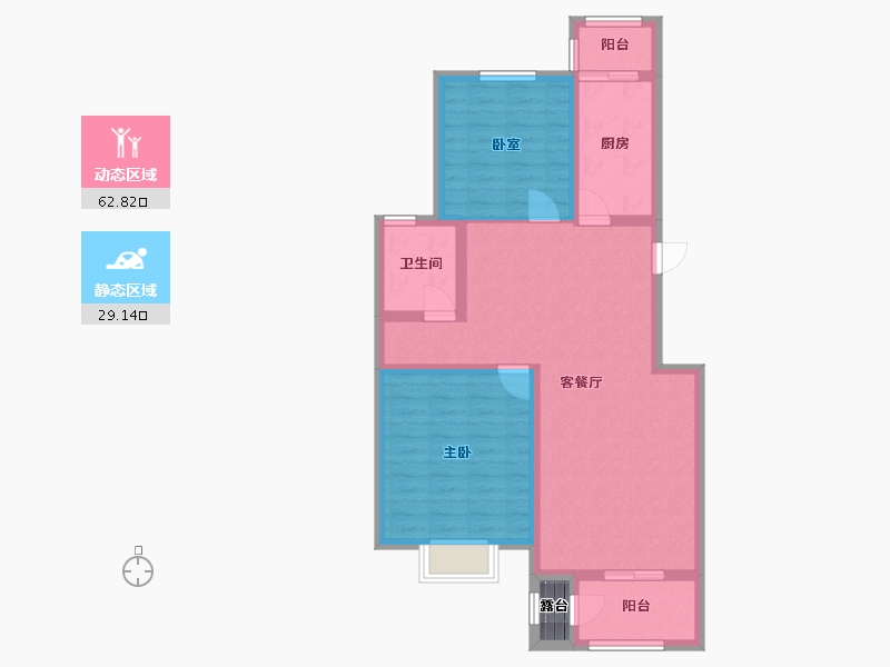 北京-北京市-房山区窦店腾龙家园-三区-91.15-户型库-动静分区