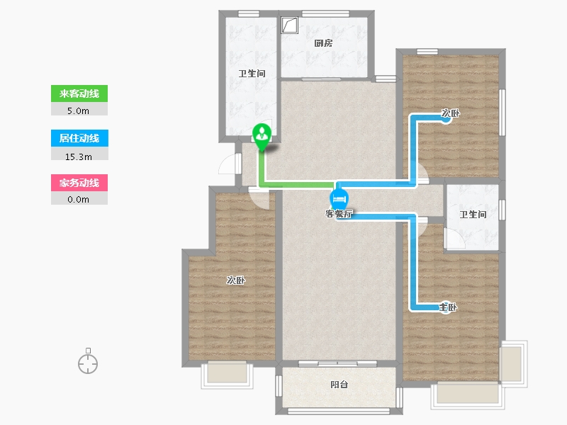 河北省-石家庄市-公园府邸-136.00-户型库-动静线