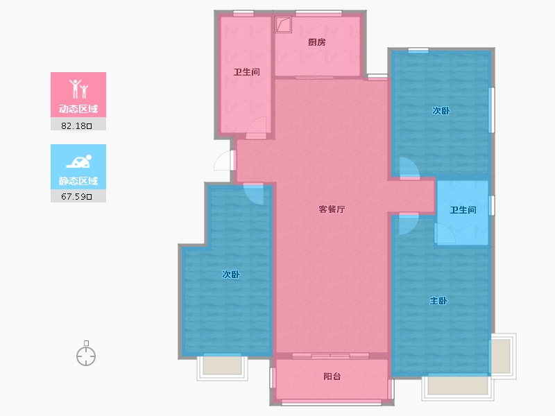 河北省-石家庄市-公园府邸-136.00-户型库-动静分区