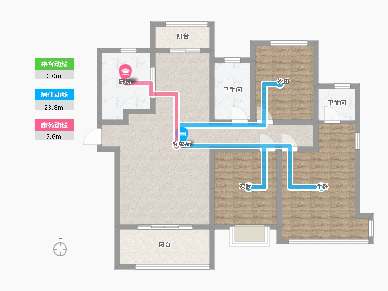 河南省-南阳市-财富新城-108.00-户型库-动静线