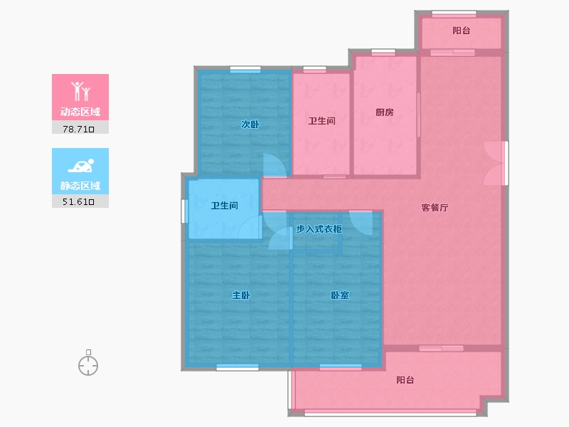 浙江省-台州市-瑞景名苑-119.00-户型库-动静分区