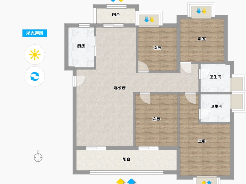 福建省-泉州市-永春县鼎盛城上城-102.00-户型库-采光通风