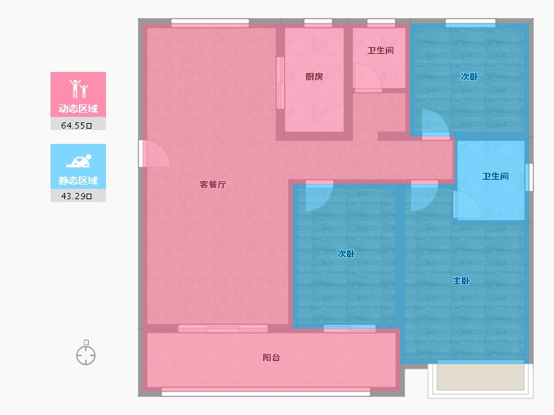 山东省-临沂市-东方华府-96.00-户型库-动静分区