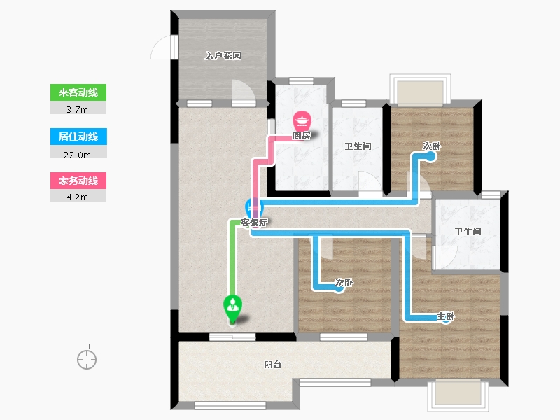 湖北省-孝感市-碧溪天地-95.20-户型库-动静线