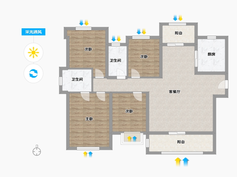 福建省-泉州市-建发和著-106.00-户型库-采光通风