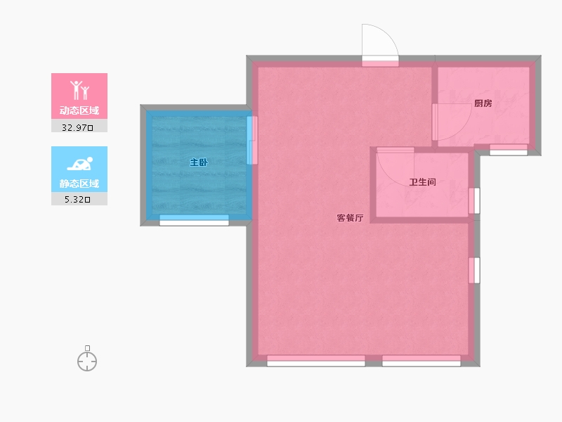 香港特别行政区-沙田区-錦駿苑-41.00-户型库-动静分区