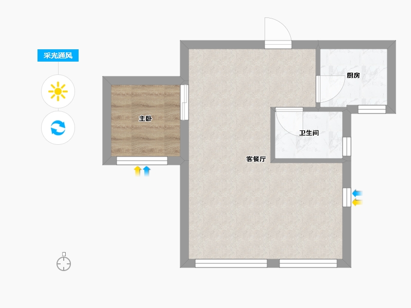 香港特别行政区-沙田区-錦駿苑-41.00-户型库-采光通风