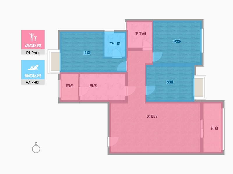 贵州省-贵阳市-广大城-90.40-户型库-动静分区