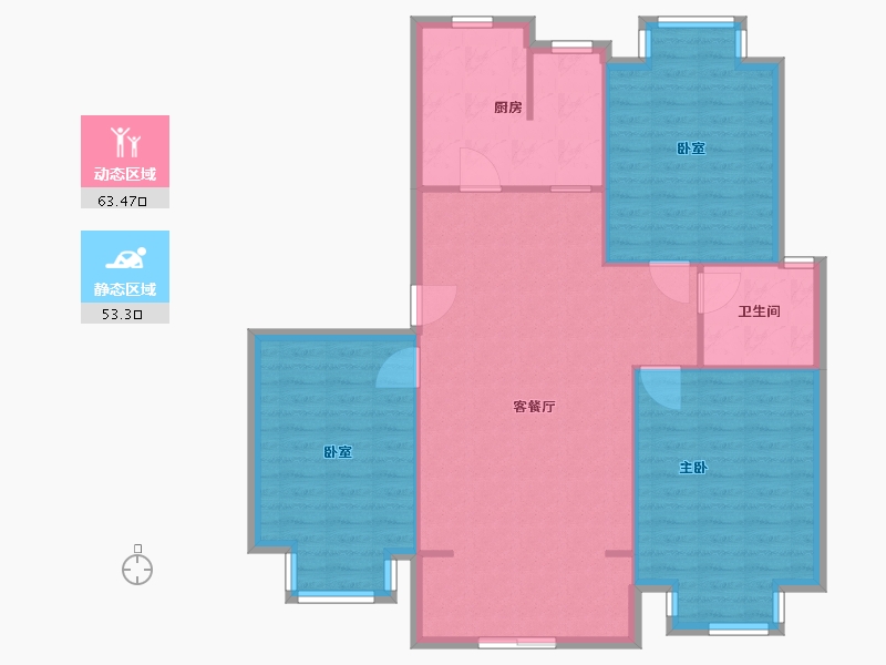 江苏省-南京市-金马郦城西区-108.00-户型库-动静分区