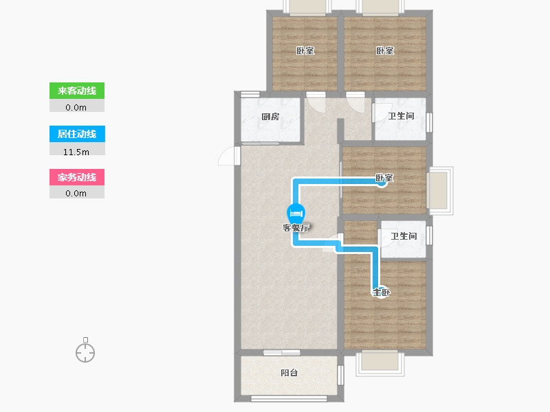 陕西省-汉中市-英郦庄园-112.80-户型库-动静线