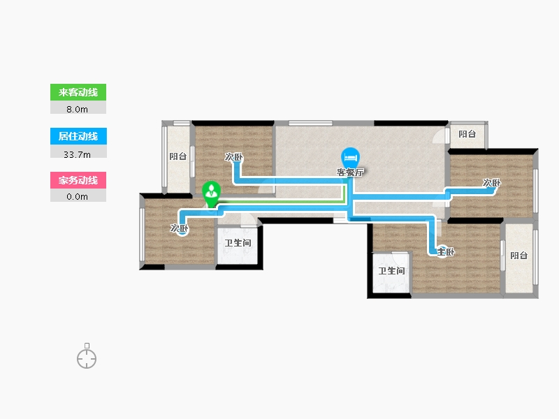 浙江省-温州市-人民一品花园-131.00-户型库-动静线