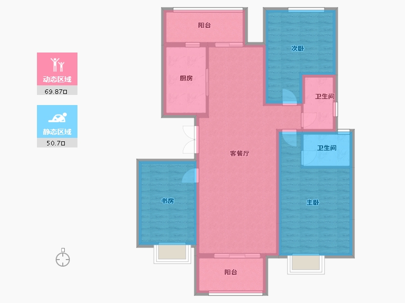 河南省-焦作市-壹号院-108.38-户型库-动静分区