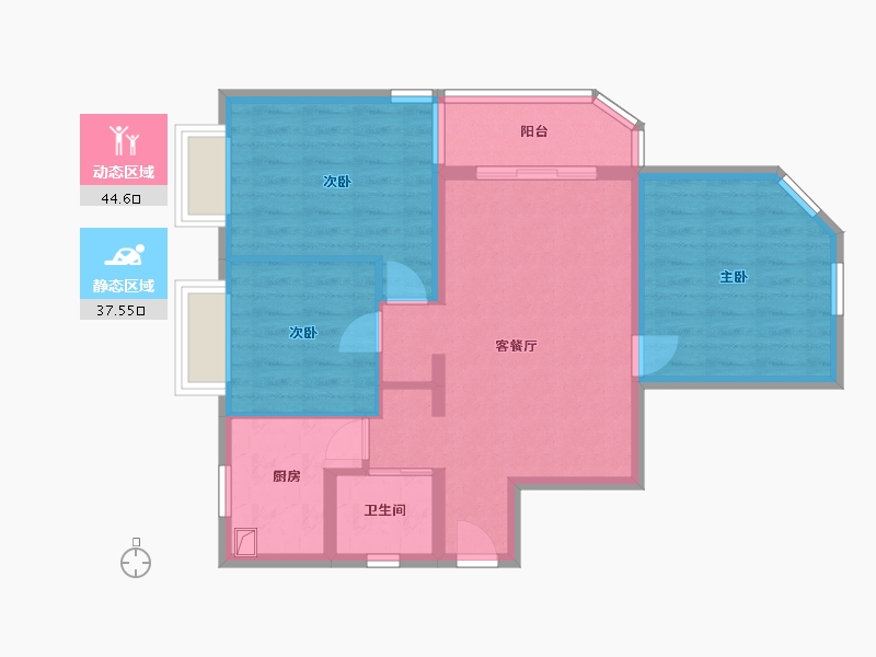 上海-上海市-上海壹街区-84.00-户型库-动静分区