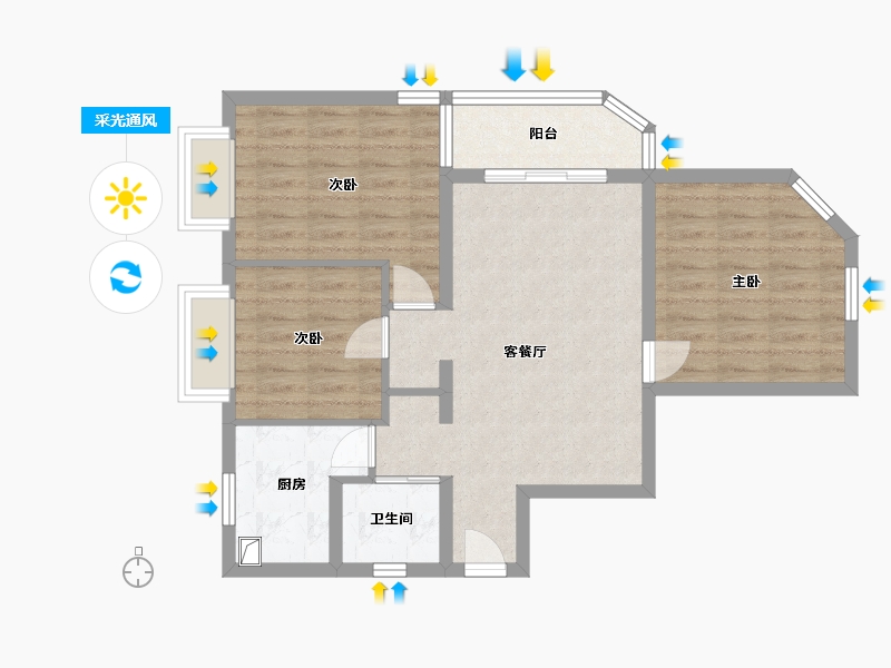 上海-上海市-上海壹街区-84.00-户型库-采光通风