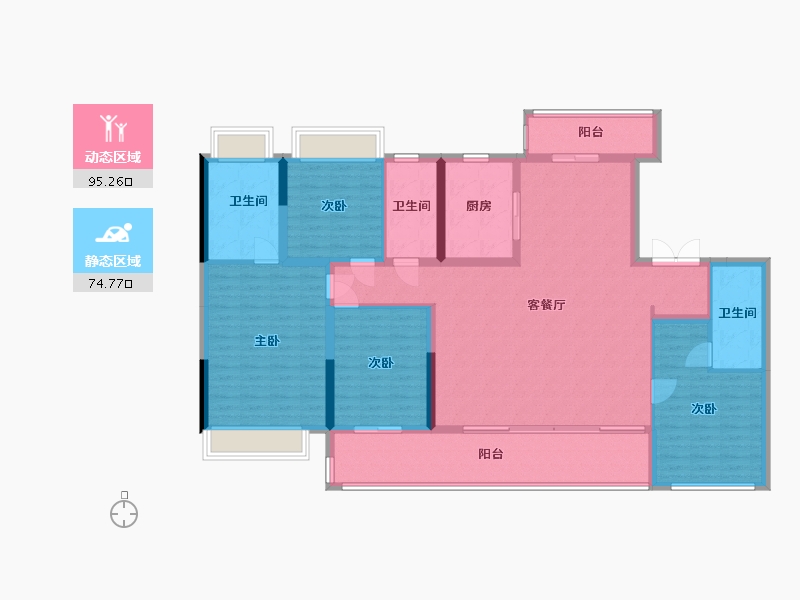 江苏省-苏州市-金狮苑-157.00-户型库-动静分区