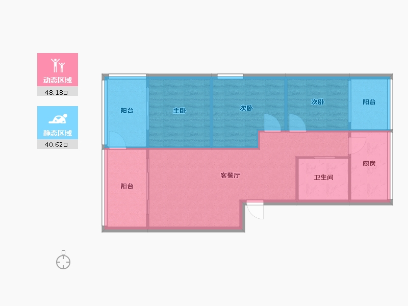 四川省-成都市-西林巷小区-79.20-户型库-动静分区