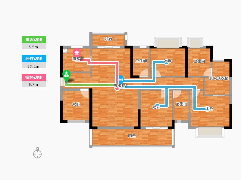 广东省-揭阳市-绿地国际空港城-133.25-户型库-动静线