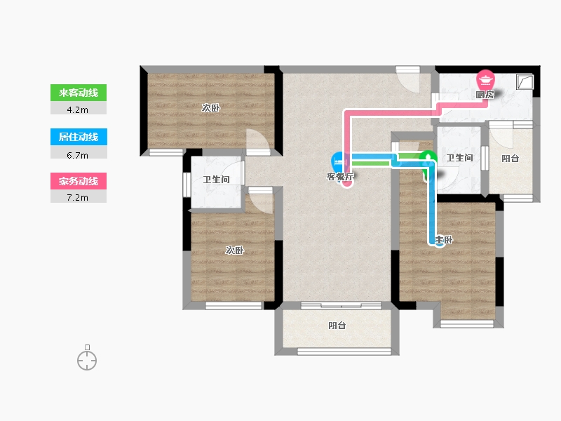 四川省-达州市-南城国际-84.44-户型库-动静线