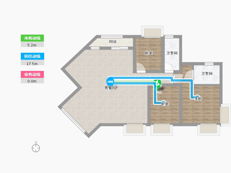 广东省-深圳市-中海阳光棕榈园12栋-120.00-户型库-动静线