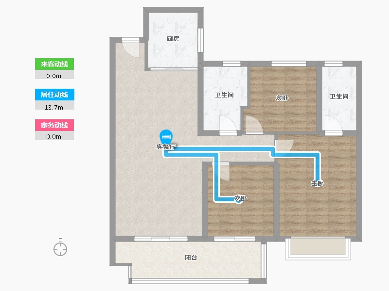 江苏省-盐城市-悦棠湾小区-95.41-户型库-动静线