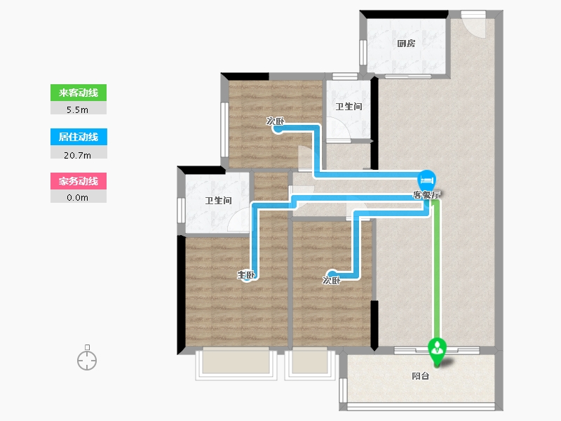 广东省-汕头市-怡璟-98.53-户型库-动静线