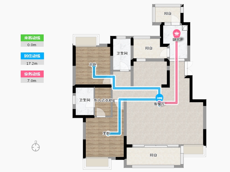 四川省-成都市-璟云府-127.20-户型库-动静线