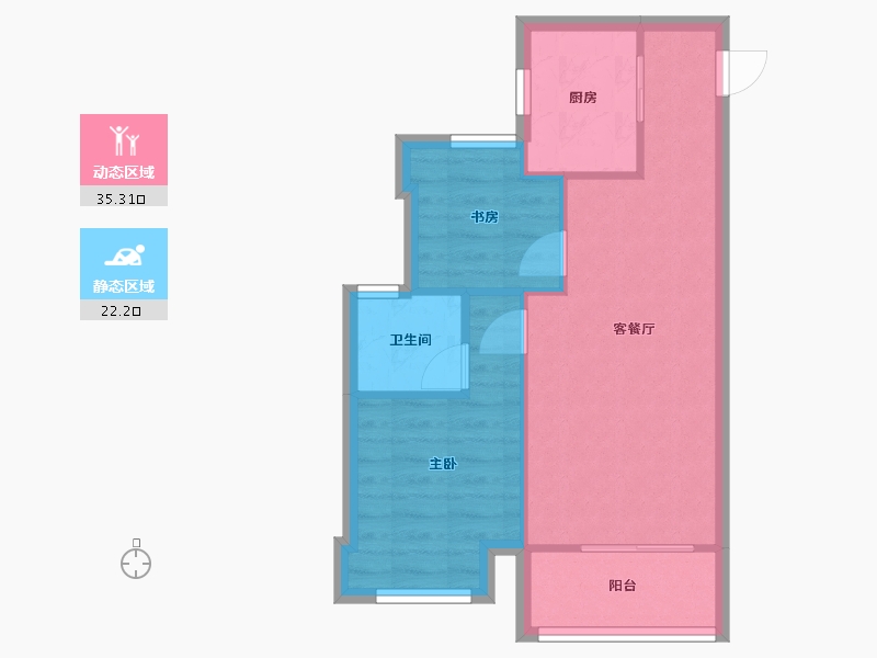 湖北省-武汉市-星悦城-51.00-户型库-动静分区