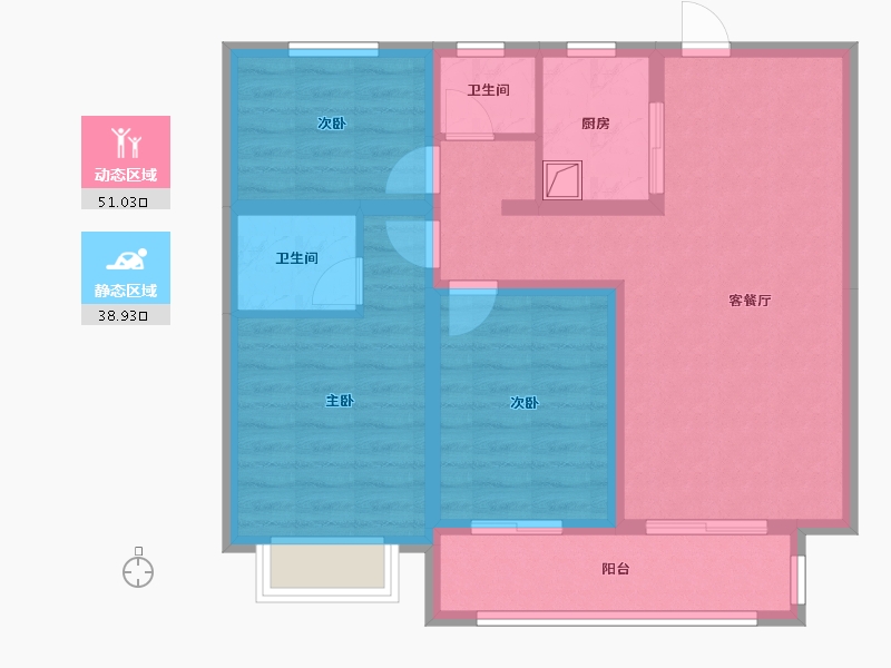 山西省-临汾市-恒富-94.89-户型库-动静分区