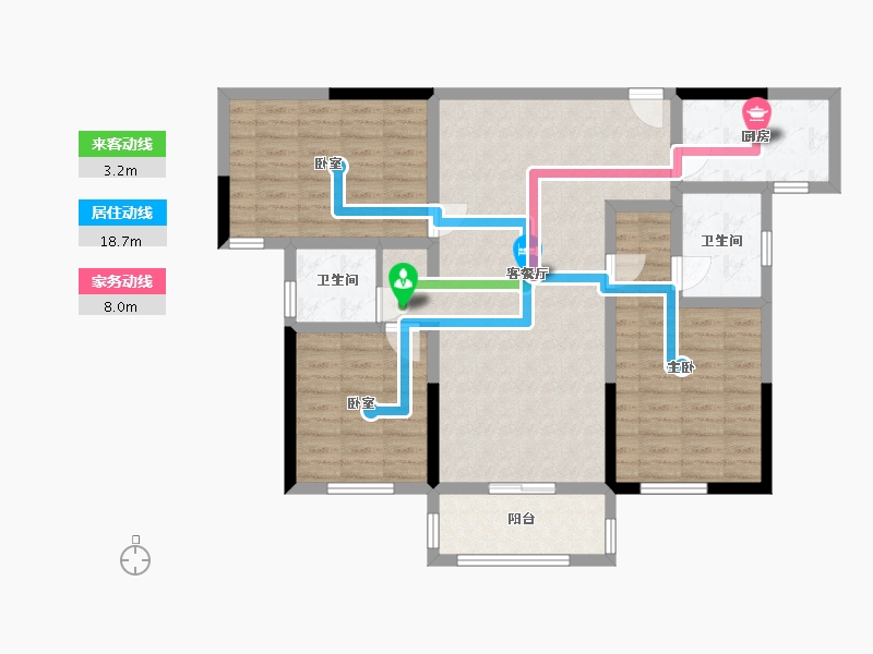 湖南省-常德市-翰林公馆-98.00-户型库-动静线