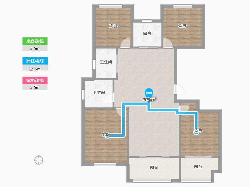 浙江省-嘉兴市-优优秀湖-102.40-户型库-动静线