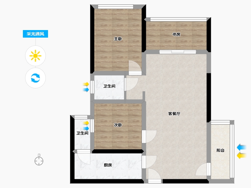 四川省-乐山市-  海天假日半岛-68.00-户型库-采光通风