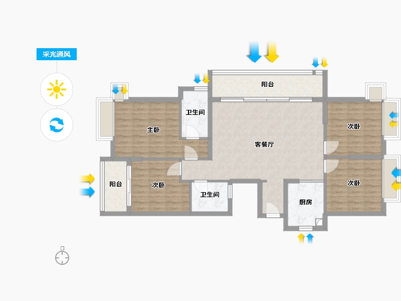 福建省-三明市-城投广场-109.02-户型库-采光通风