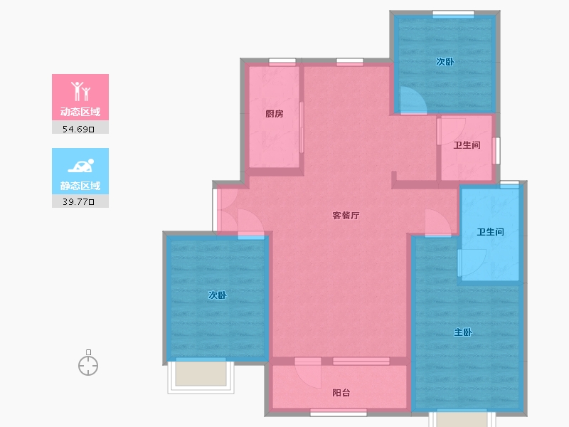 河北省-邢台市-天业悦荣府-100.59-户型库-动静分区