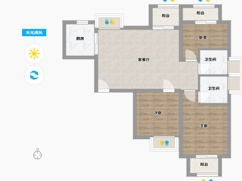 福建省-福州市-江湾悦城-79.21-户型库-采光通风