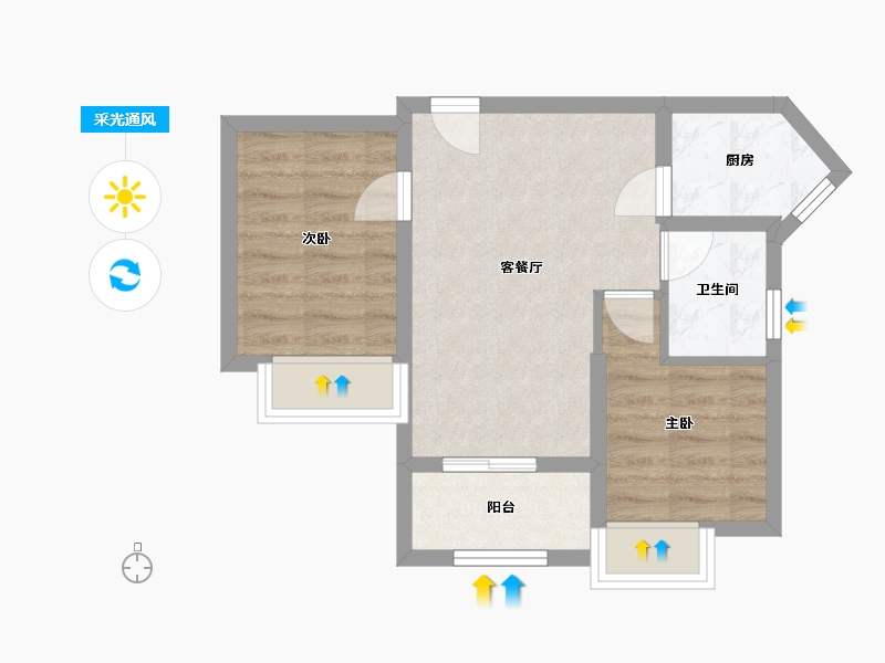 广东省-深圳市-深铁熙府-56.00-户型库-采光通风