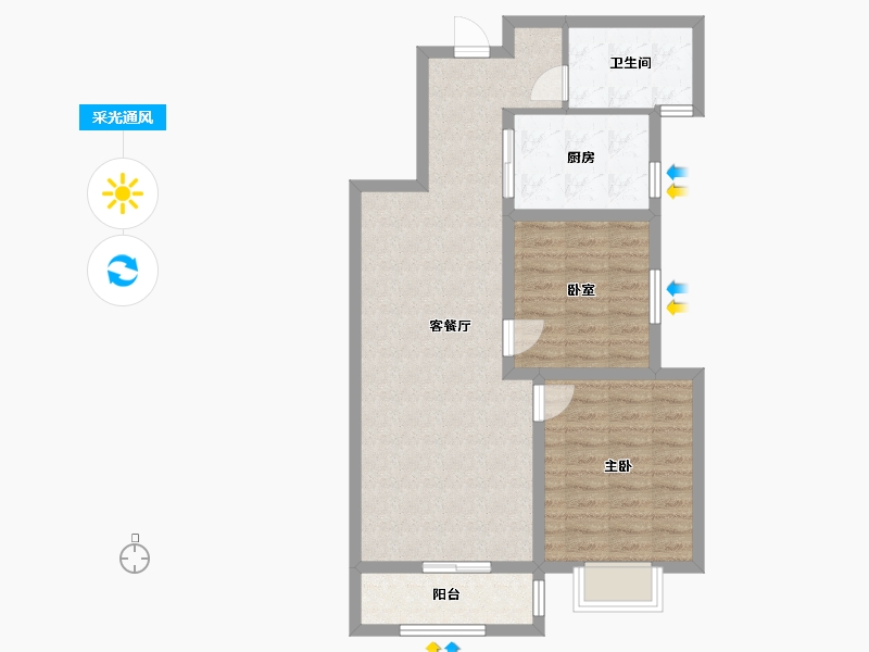 云南省-曲靖市-罗平县金花玉湖旅游文化小镇-69.02-户型库-采光通风