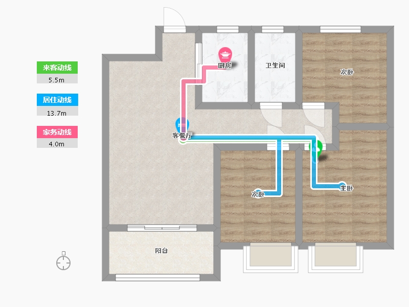 陕西省-宝鸡市-高新首府-80.00-户型库-动静线