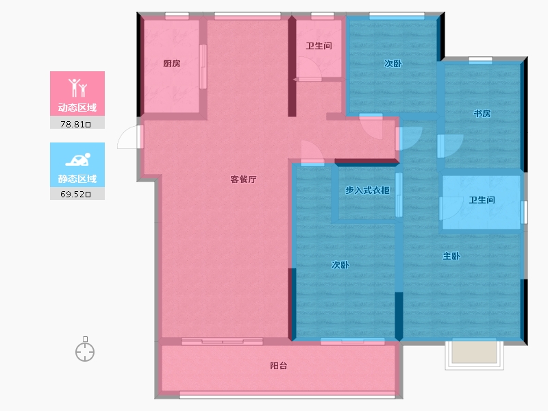 山东省-菏泽市-绿地观天下-142.40-户型库-动静分区